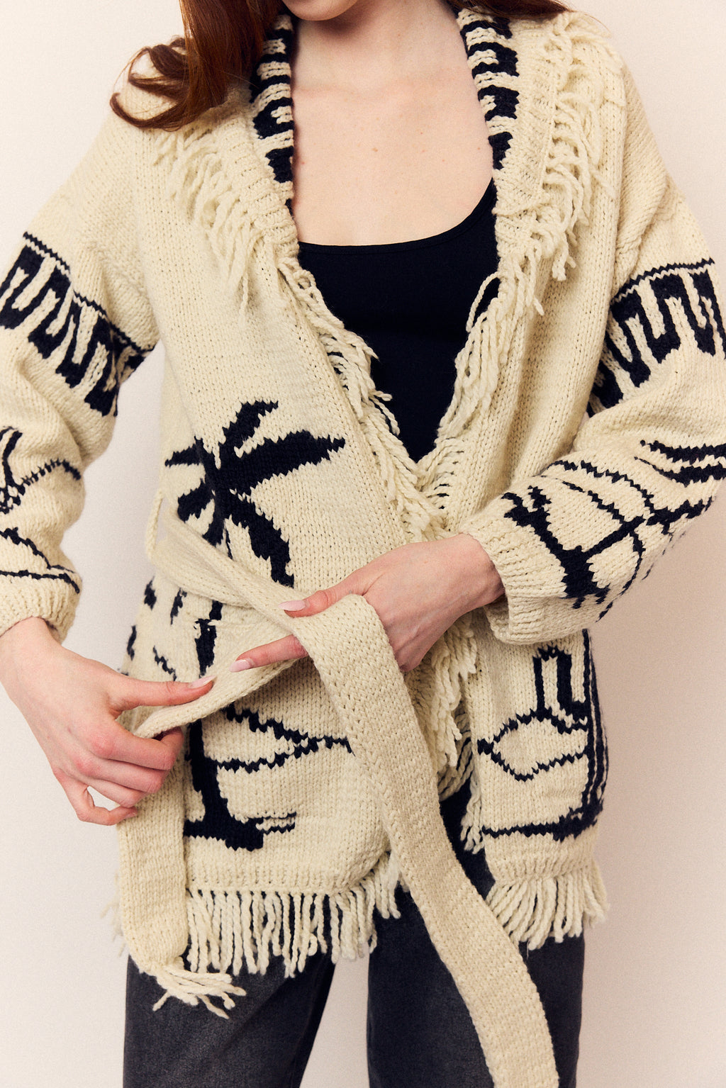 Las Palma's Belted Cardigan