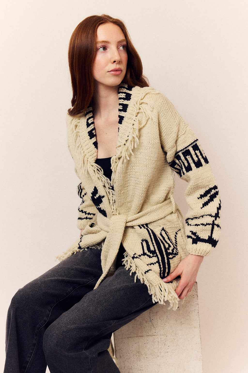 Las Palma's Belted Cardigan